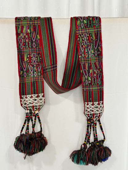 Vintage Ceremonial Mayan Faja from the Nebaj Region of Guatemala