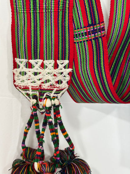Vintage Ceremonial Mayan Faja from the Nebaj Region of Guatemala