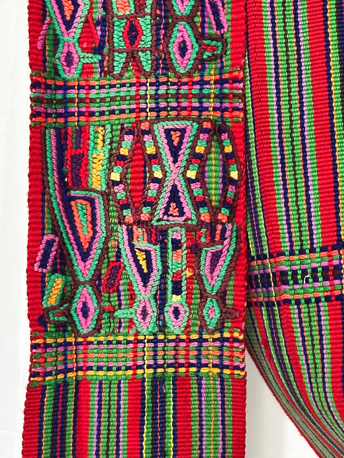 Vintage Ceremonial Mayan Faja from the Nebaj Region of Guatemala