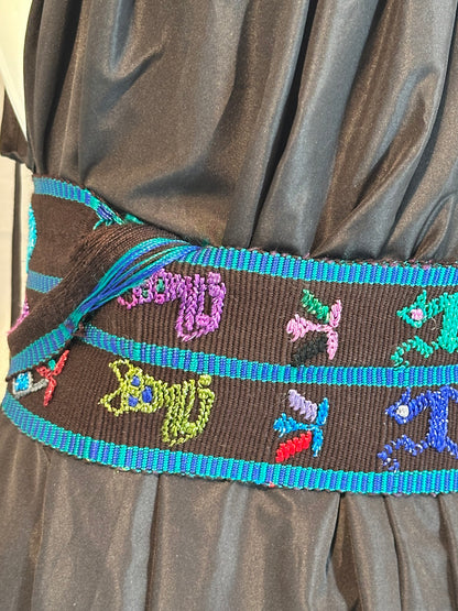 Handwoven Guatemalan Faja with Multicolor Maya Motifs | Artisan Belt