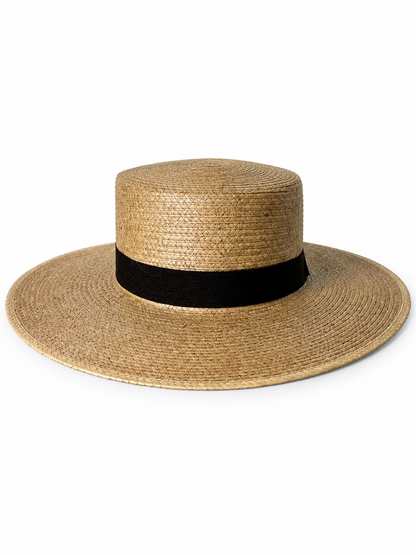 Classic Wide Brim Straw Hat | Minimalist Boho Luxe Sun Hat