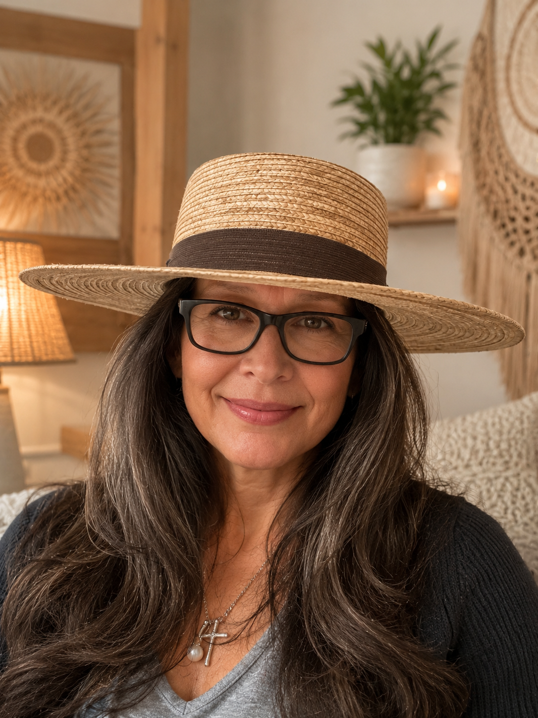 Classic Wide Brim Straw Hat | Minimalist Boho Luxe Sun Hat