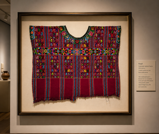 Vintage Handwoven Huipil from Chichicastenango, Guatemala