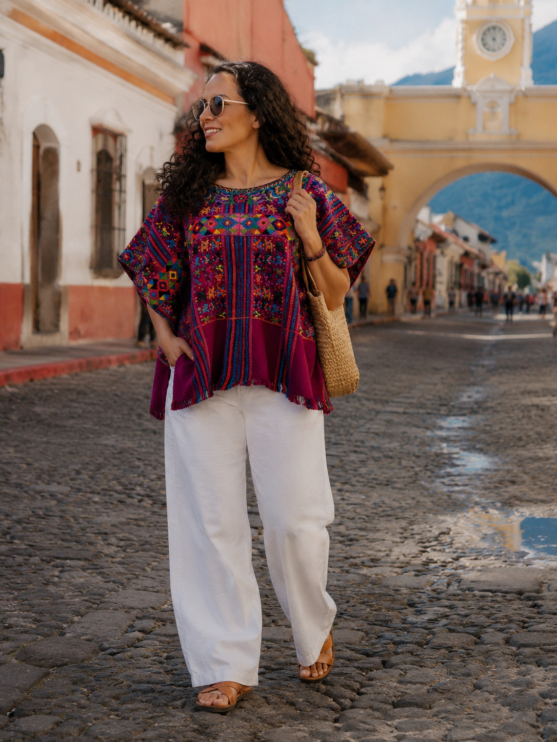 Vintage Handwoven Huipil from Chichicastenango, Guatemala