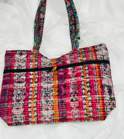 Handcrafted Huipil & Woven Tote Bag | One of a Kind Guatemalan Artisan Piece