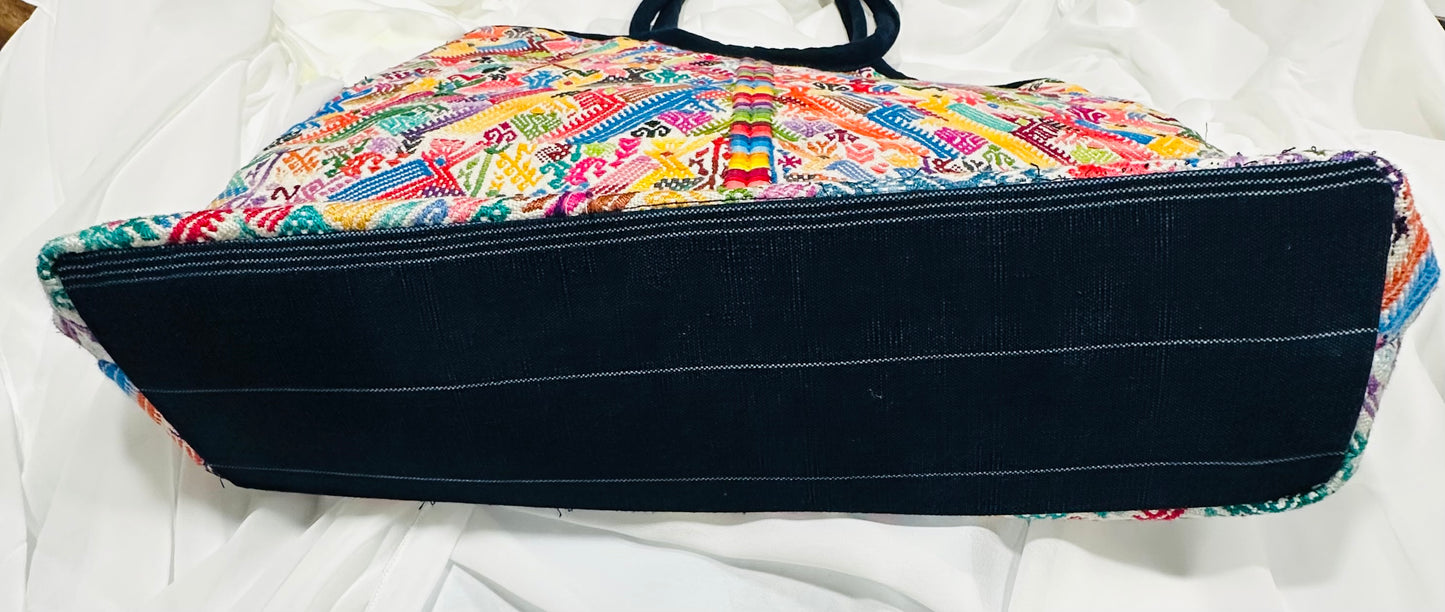 Maya Heritage Artisan Tote Bag | Handwoven Guatemalan Embroidery
