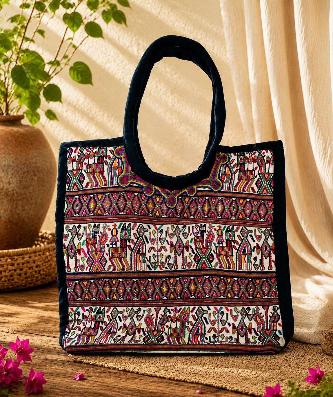 Maya Heritage Artisan Tote Bag | Handcrafted Guatemalan Embroidery