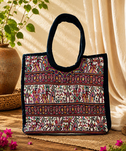 Maya Heritage Artisan Tote Bag | Handcrafted Guatemalan Embroidery