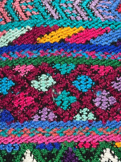 Handwoven Guatemalan Electric Zigzag Huipil Tote Bag | Vibrant Artisan Shoulder Bag&nbsp;
