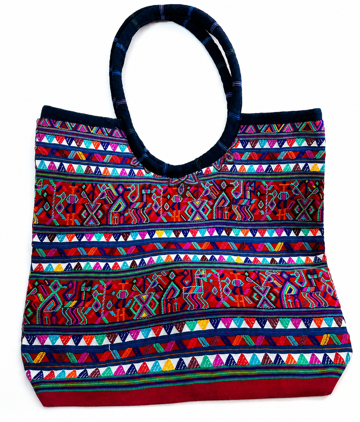 Crimson Triangle Menagerie Huipil Market Tote