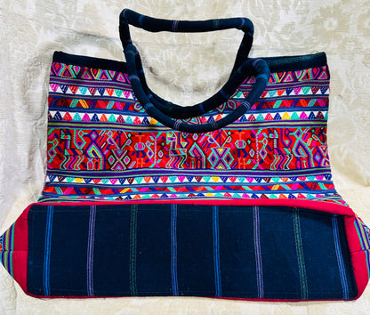 Crimson Triangle Menagerie Huipil Market Tote