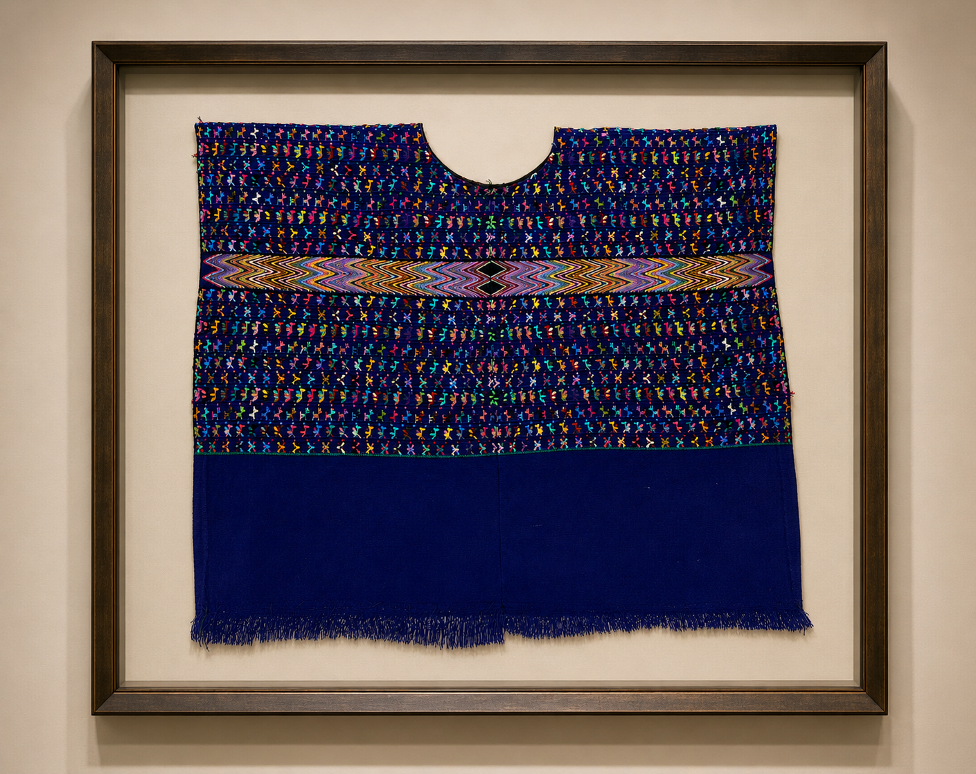 Vintage | Electric Blue Huipil from Chichicastenango, El Quiche