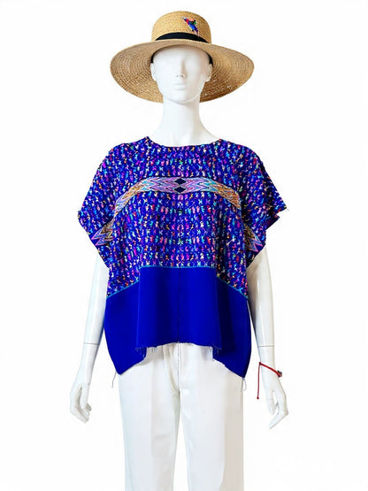 Vintage | Electric Blue Huipil from Chichicastenango, El Quiche
