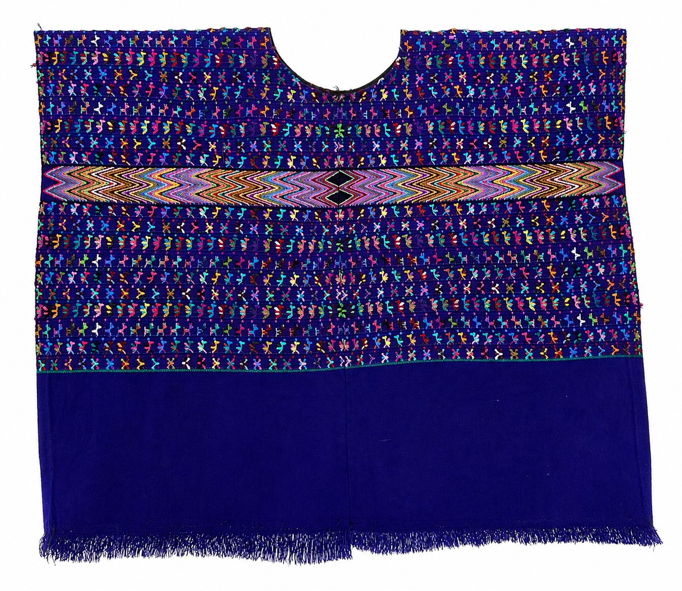 Vintage | Electric Blue Huipil from Chichicastenango, El Quiche