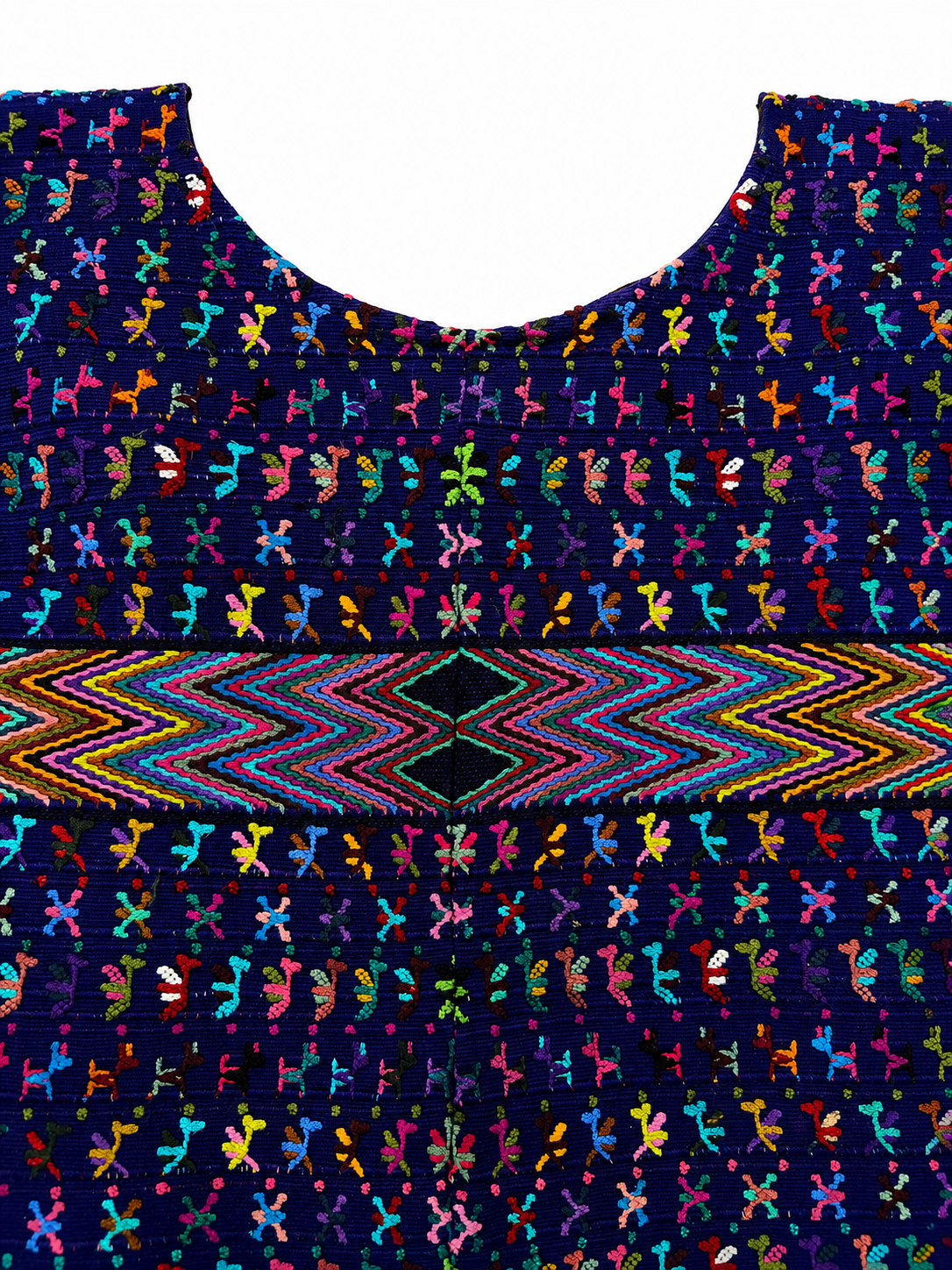 Vintage | Electric Blue Huipil from Chichicastenango, El Quiche