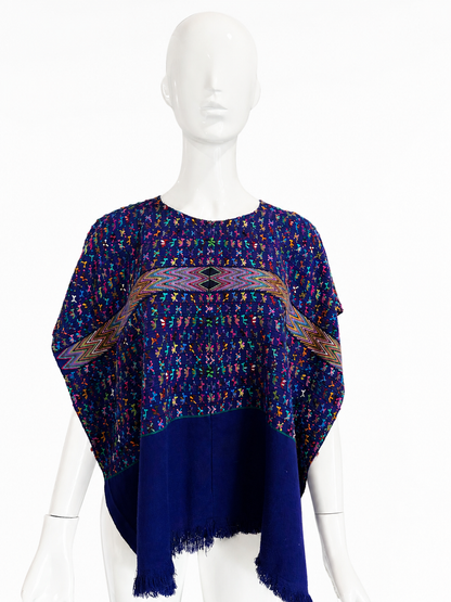 Vintage | Electric Blue Huipil from Chichicastenango, El Quiche