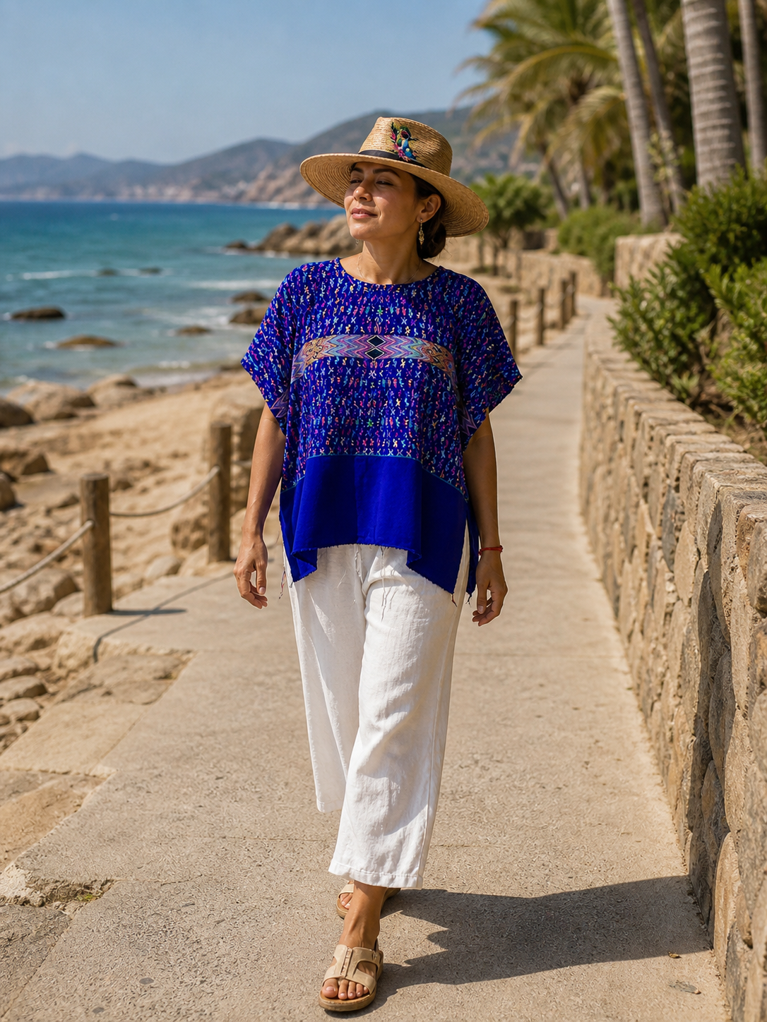 Vintage | Electric Blue Huipil from Chichicastenango, El Quiche