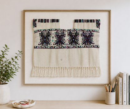 Vintage Handwoven Huipil from San Juan Sacatepequez, Guatemala