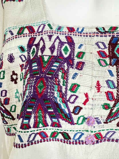 Vintage Handwoven Huipil from San Juan Sacatepequez, Guatemala