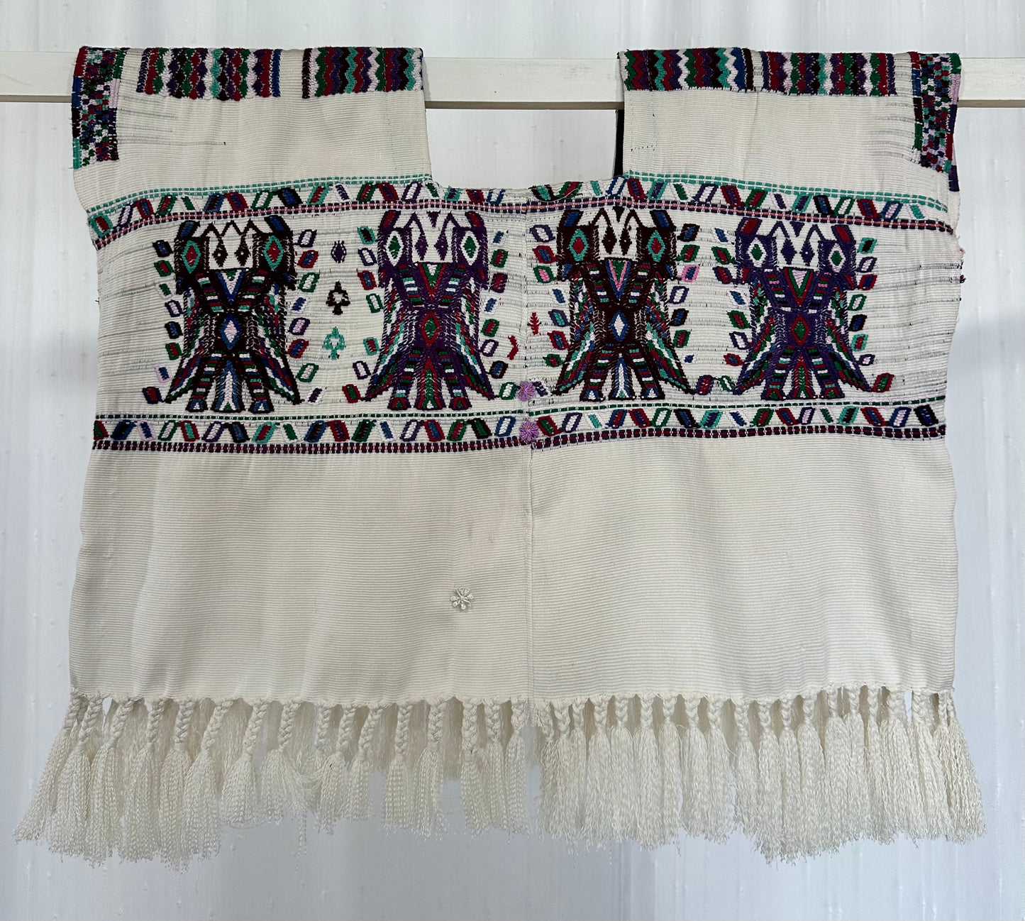 Vintage Handwoven Huipil from San Juan Sacatepequez, Guatemala