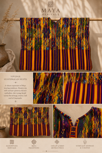 Vibrant Huipil from Chichicastenango, El Quiche