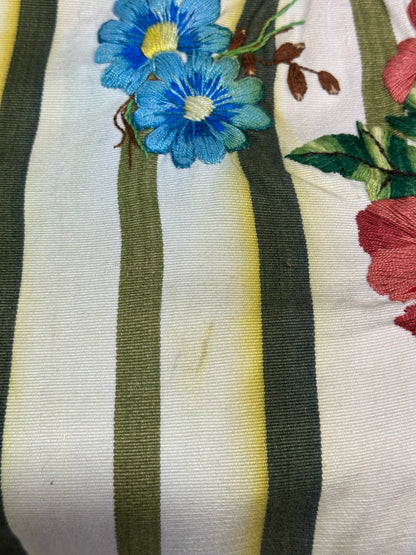 Vintage Handwoven Floral Huipil from Chichicastenango, El Quiche