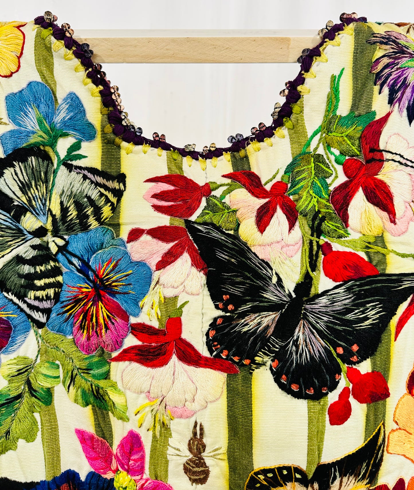 Vintage Handwoven Floral Huipil from Chichicastenango, El Quiche