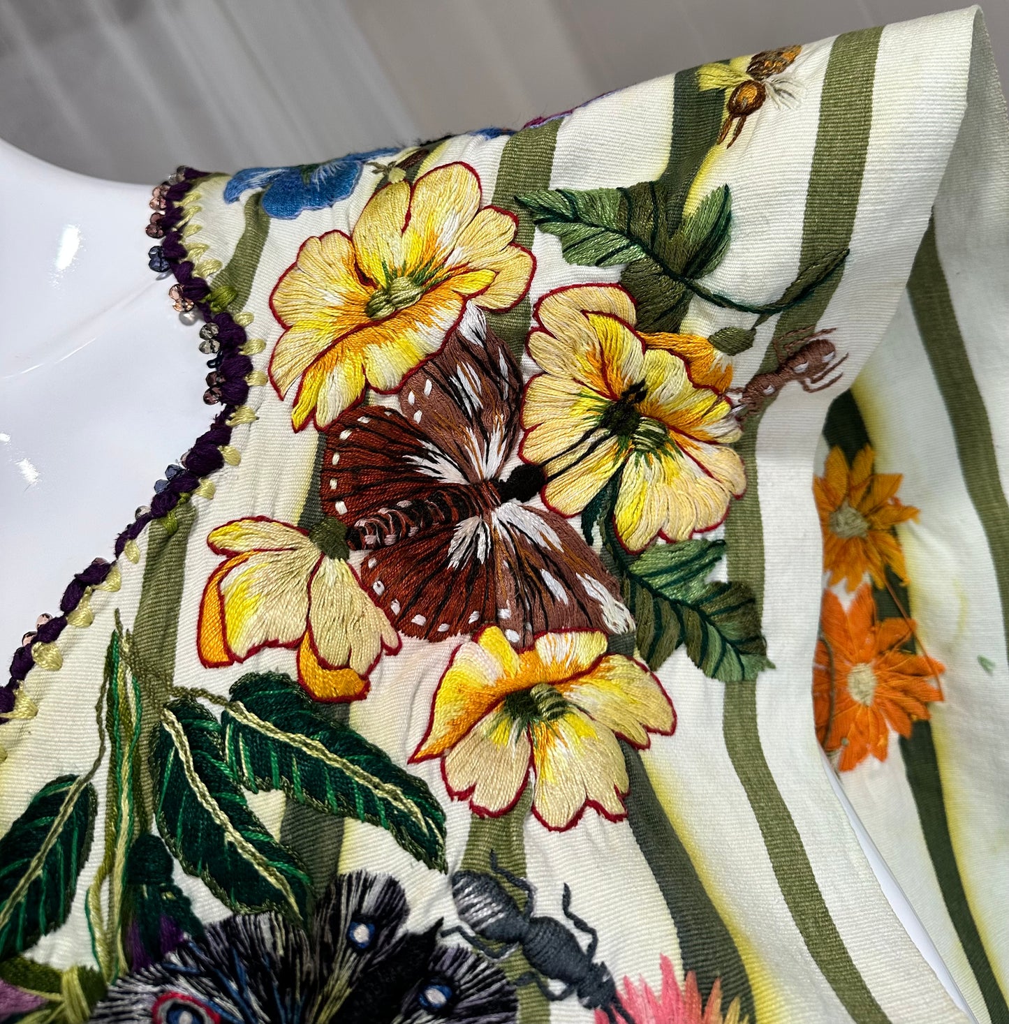 Vintage Handwoven Floral Huipil from Chichicastenango, El Quiche