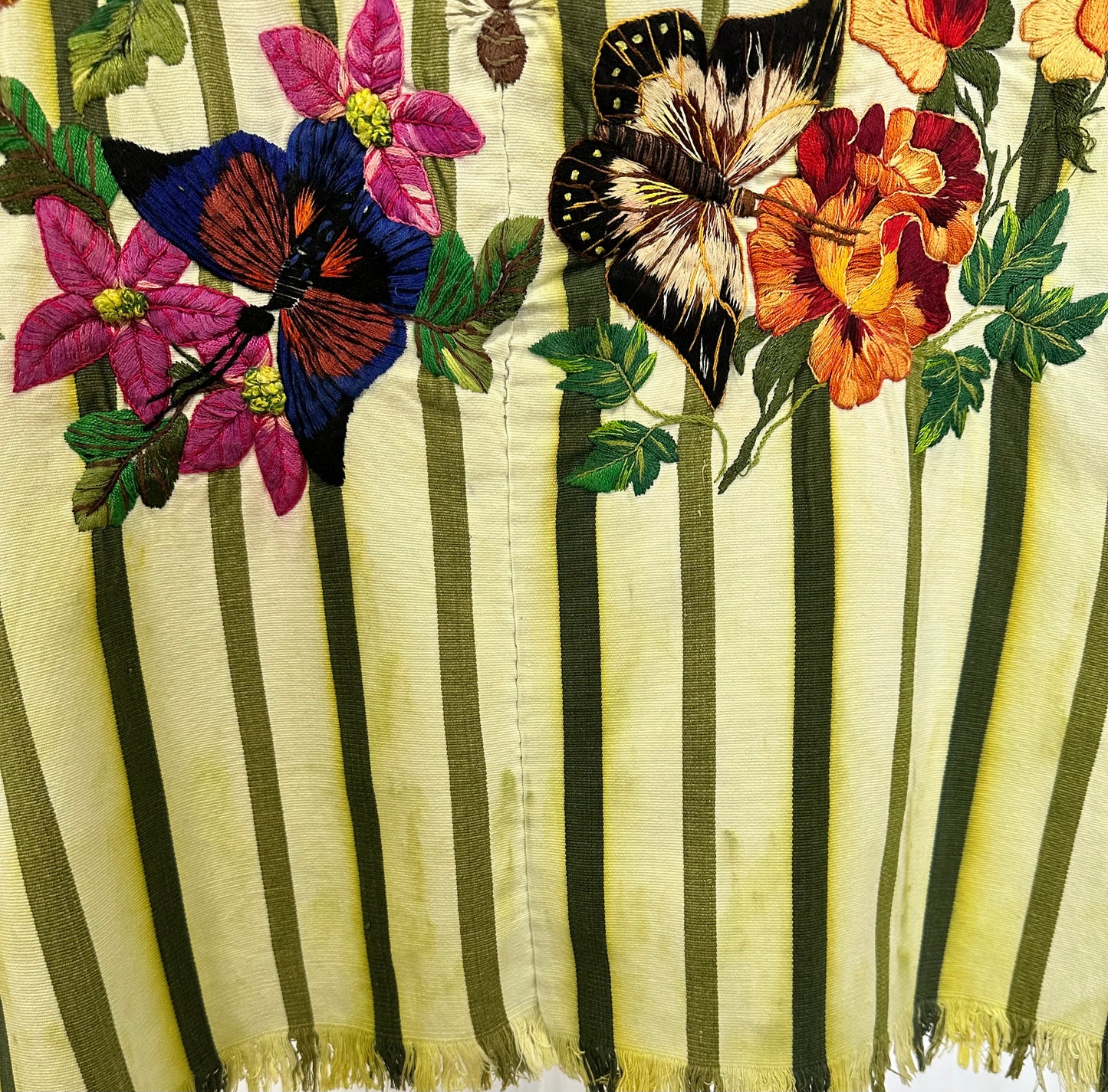 Vintage Handwoven Floral Huipil from Chichicastenango, El Quiche