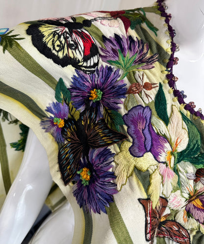 Vintage Handwoven Floral Huipil from Chichicastenango, El Quiche