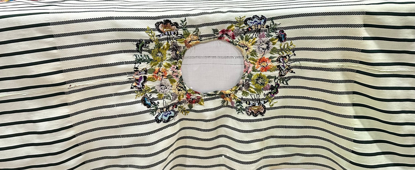Vintage Handwoven Floral Huipil from Chichicastenango, El Quiche