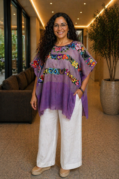Vintage Handwoven Huipil from Santiago Atitlan, Guatemala
