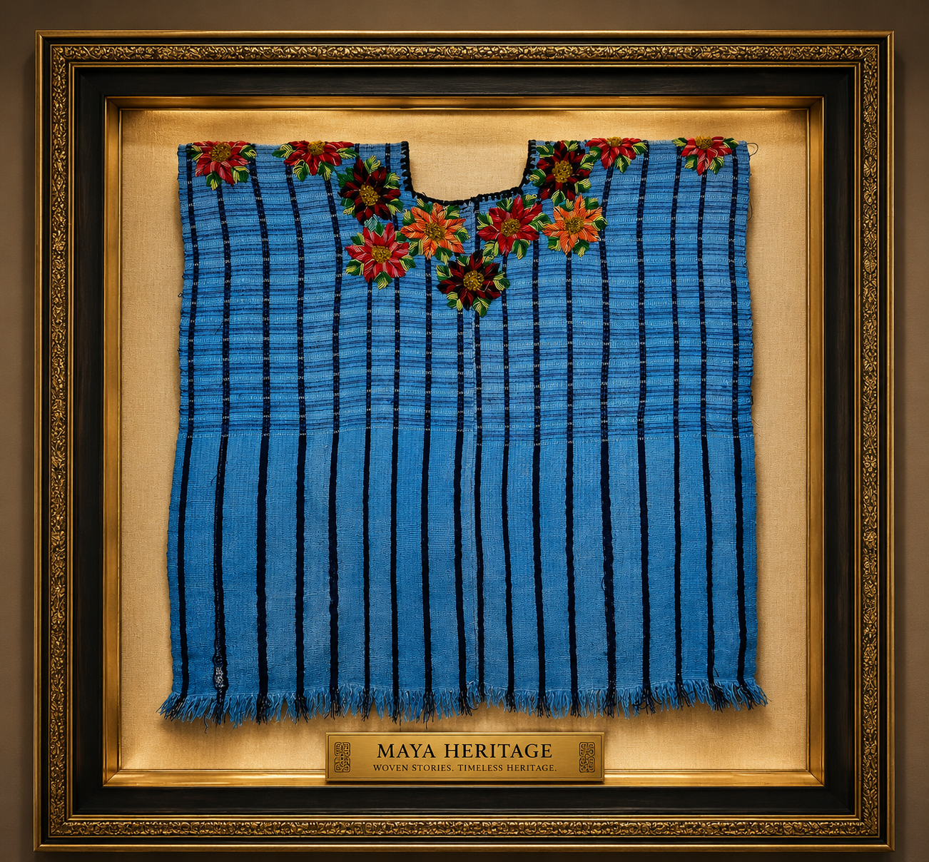Vintage Handwoven Huipil from Santa Lucia Utatlan, Guatemala