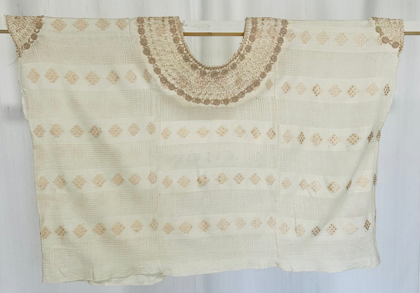 Vintage Handwoven Huipil from Coban, Alta Verapaz