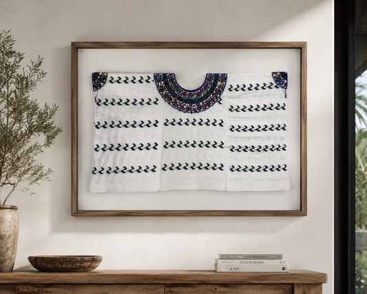 Vintage Handwoven Huipil from Coban, Guatemala