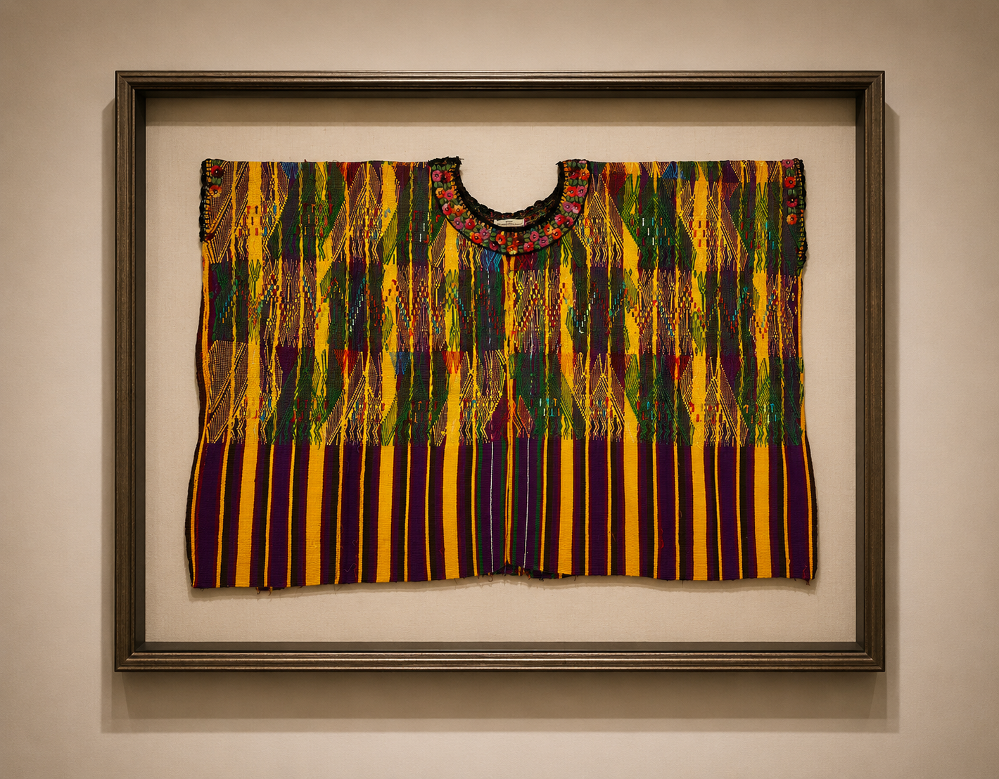 Vintage Ceremonial Huipil from Nebaj, Guatemala | Handwoven Maya Textile Art
