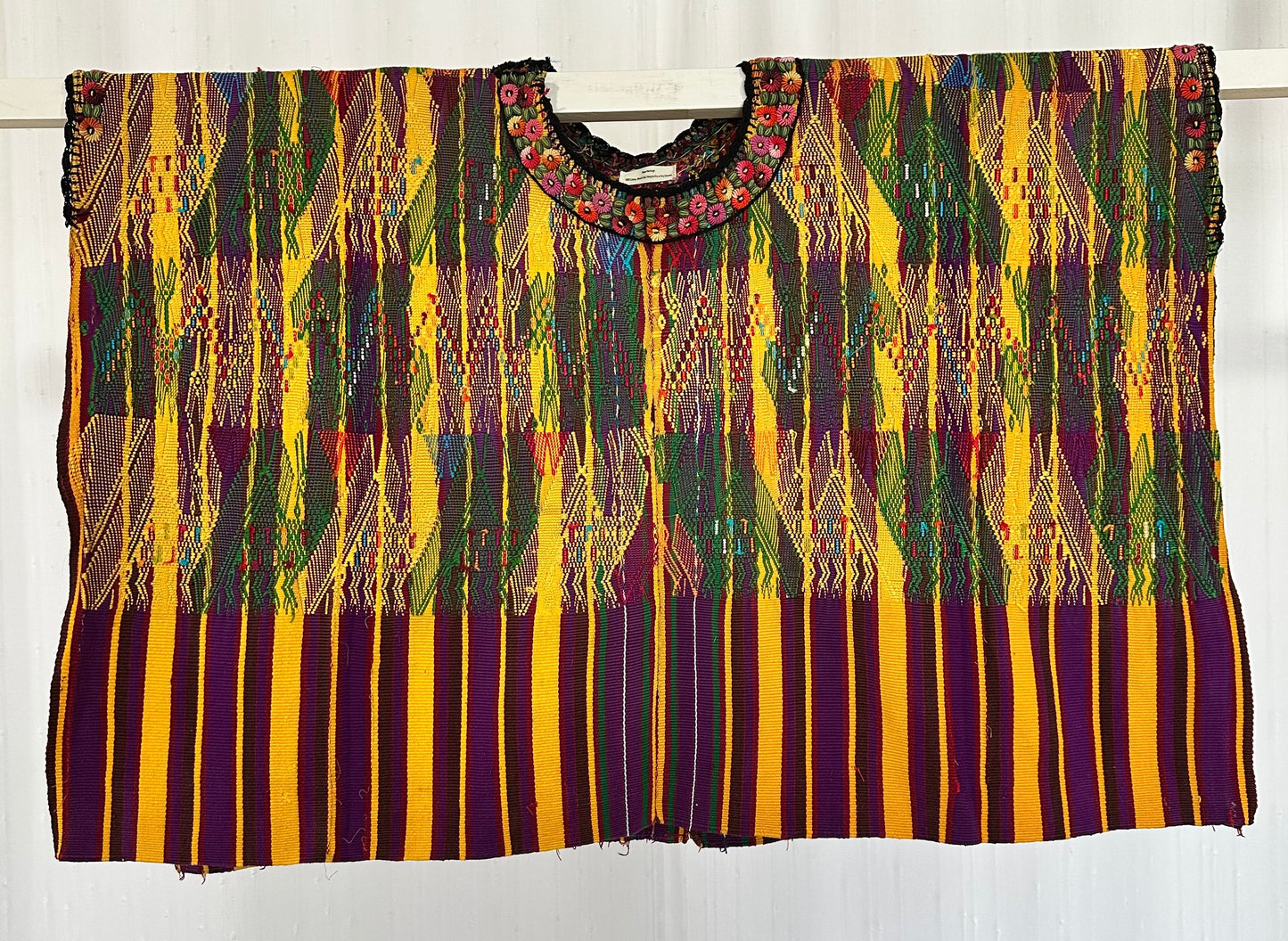 Vintage Ceremonial Huipil from Nebaj, Guatemala | Handwoven Maya Textile Art