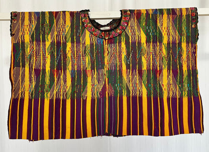 Vintage Ceremonial Huipil from Nebaj, Guatemala | Handwoven Maya Textile Art