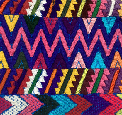 Make up Bag #20 Handwoven Guatemalan Embroidered Cosmetic Bag | Geometric Artisan Clutch