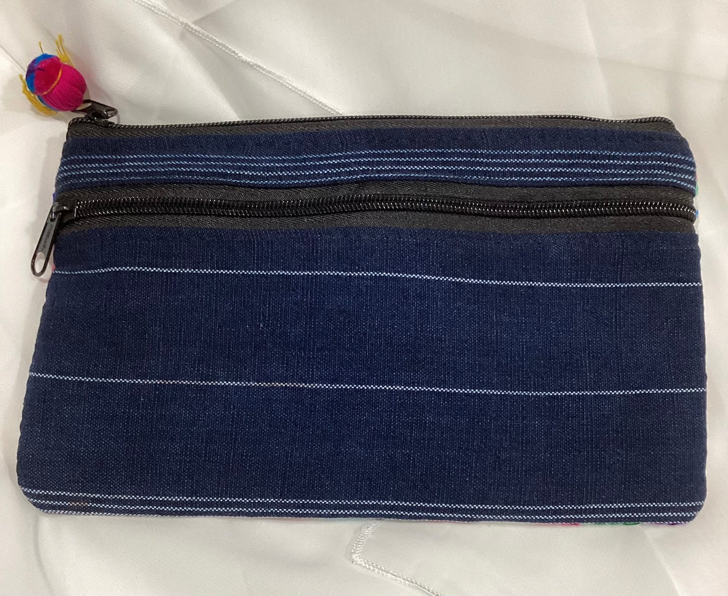 Make up Bag #20 Handwoven Guatemalan Embroidered Cosmetic Bag | Geometric Artisan Clutch