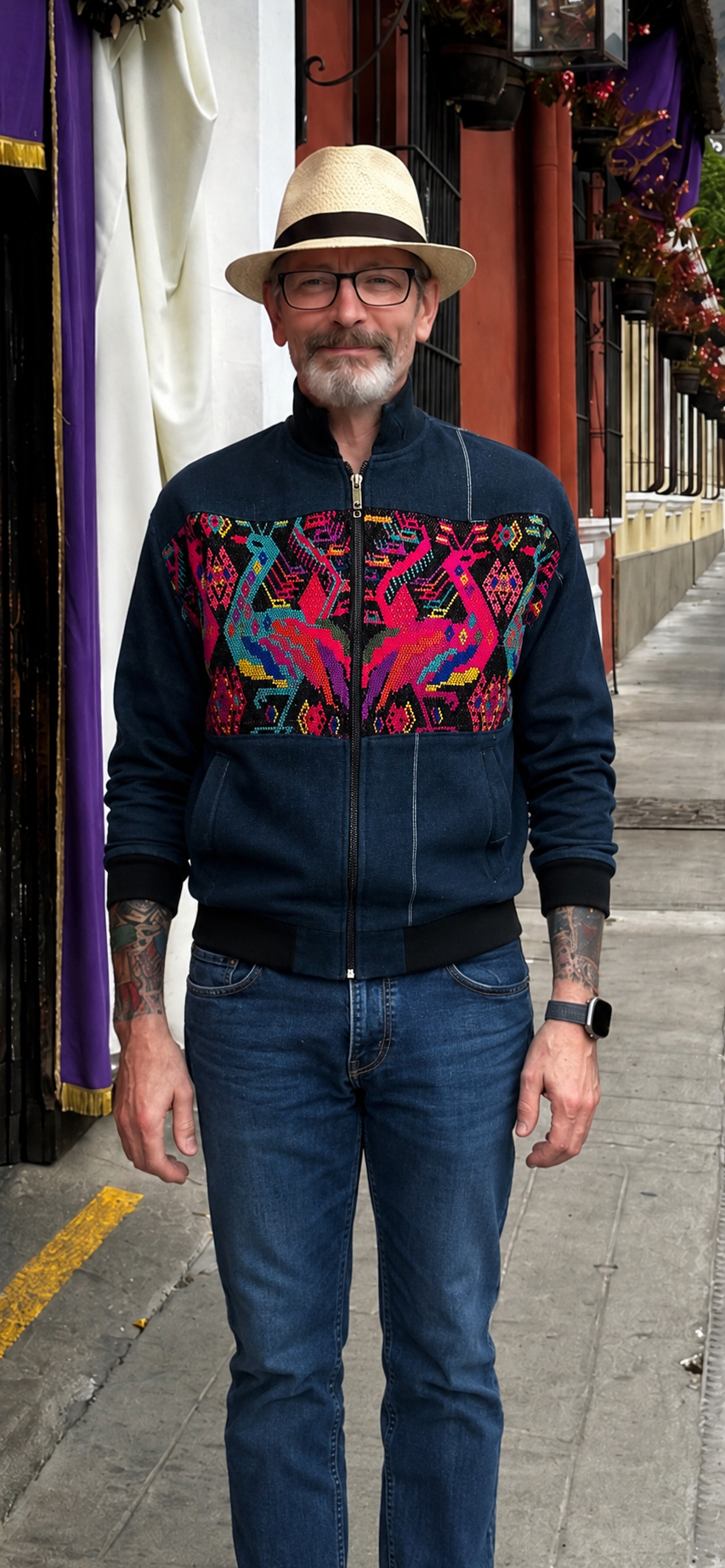 Handwoven Guatemalan Cotton Jacket with Maya Bird Motif | Artisan Made