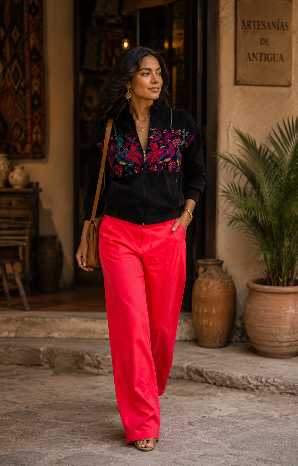 Handwoven Guatemalan Cotton Jacket with Maya Bird Motif | Artisan Made