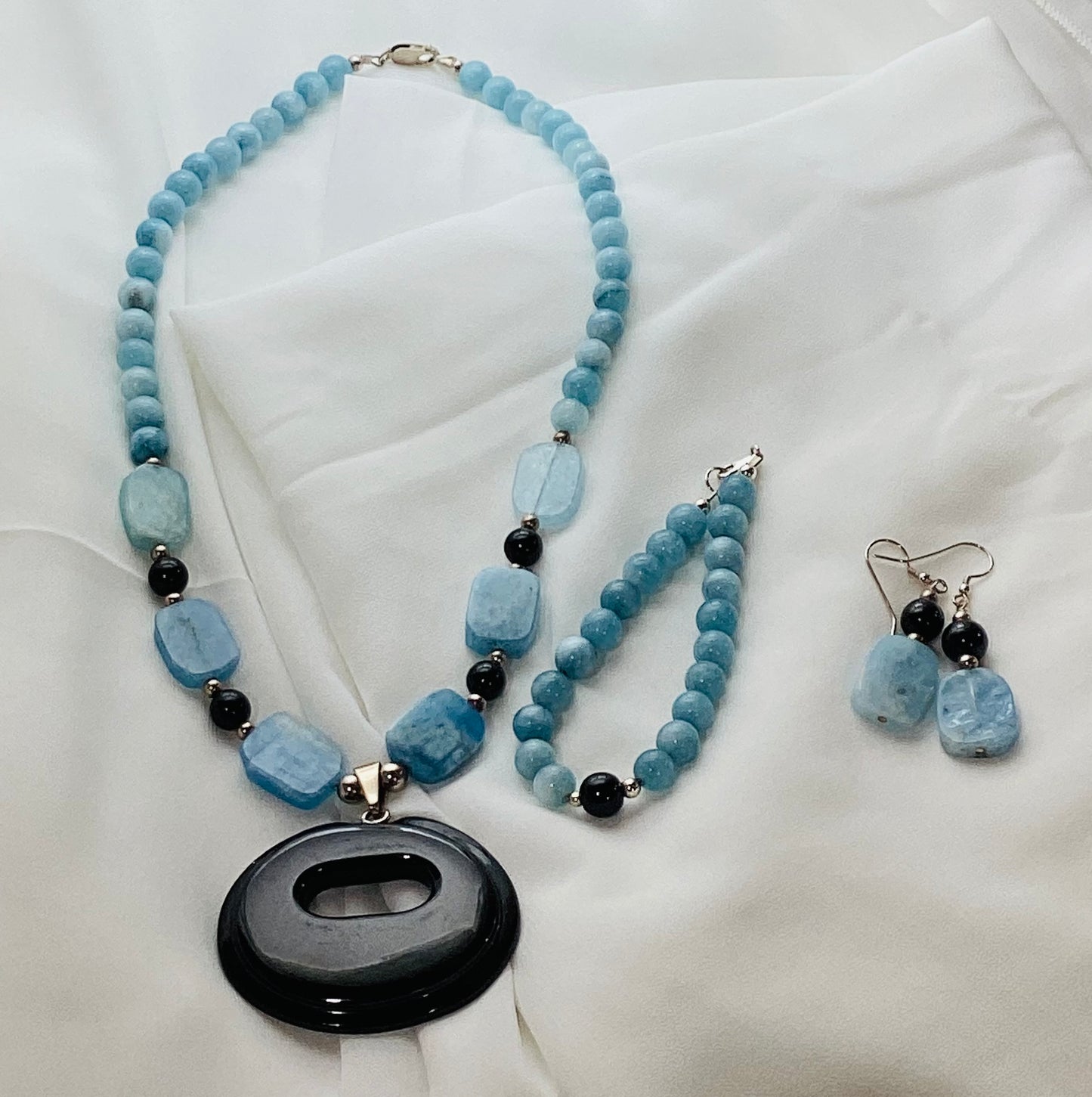 Guatemalan Jade Jewelry Set | Necklace, Bracelet & Earrings