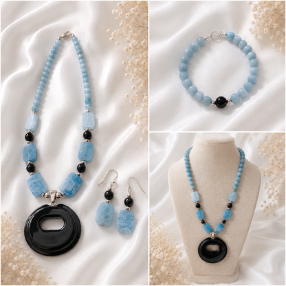Guatemalan Jade Jewelry Set | Necklace, Bracelet & Earrings