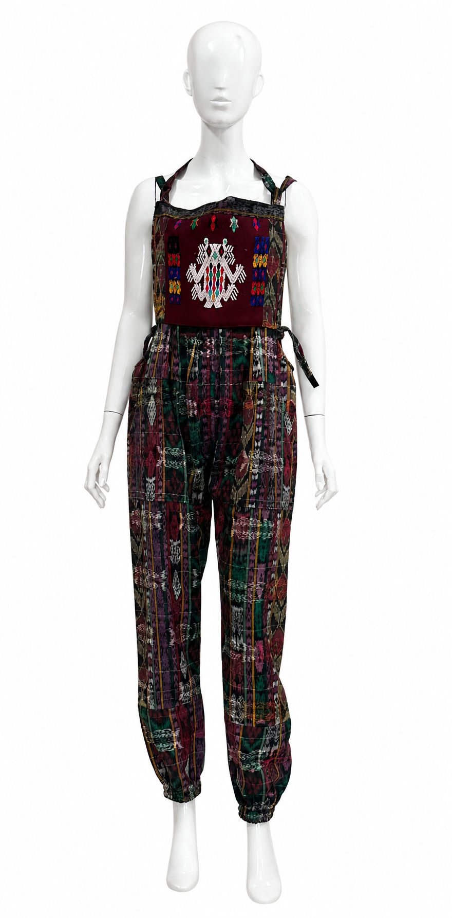 One of a Kind Guatemalan Embroidered Jumpsuit | Artisan Boho Fashion | 100% Cotton