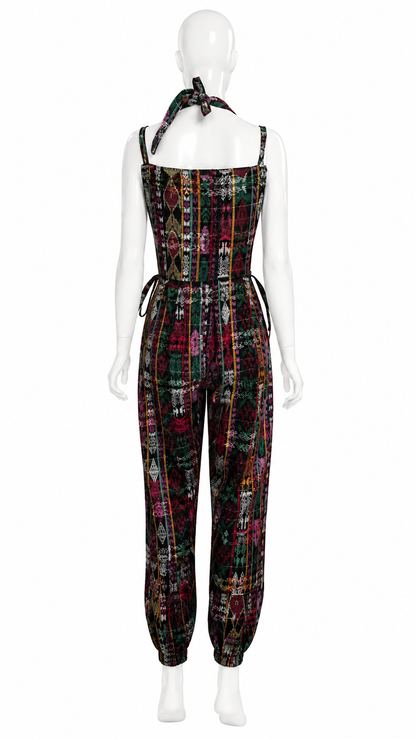 One of a Kind Guatemalan Embroidered Jumpsuit | Artisan Boho Fashion | 100% Cotton