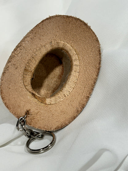 Guatemala Leather Hat Keychain | Handcrafted Souvenir