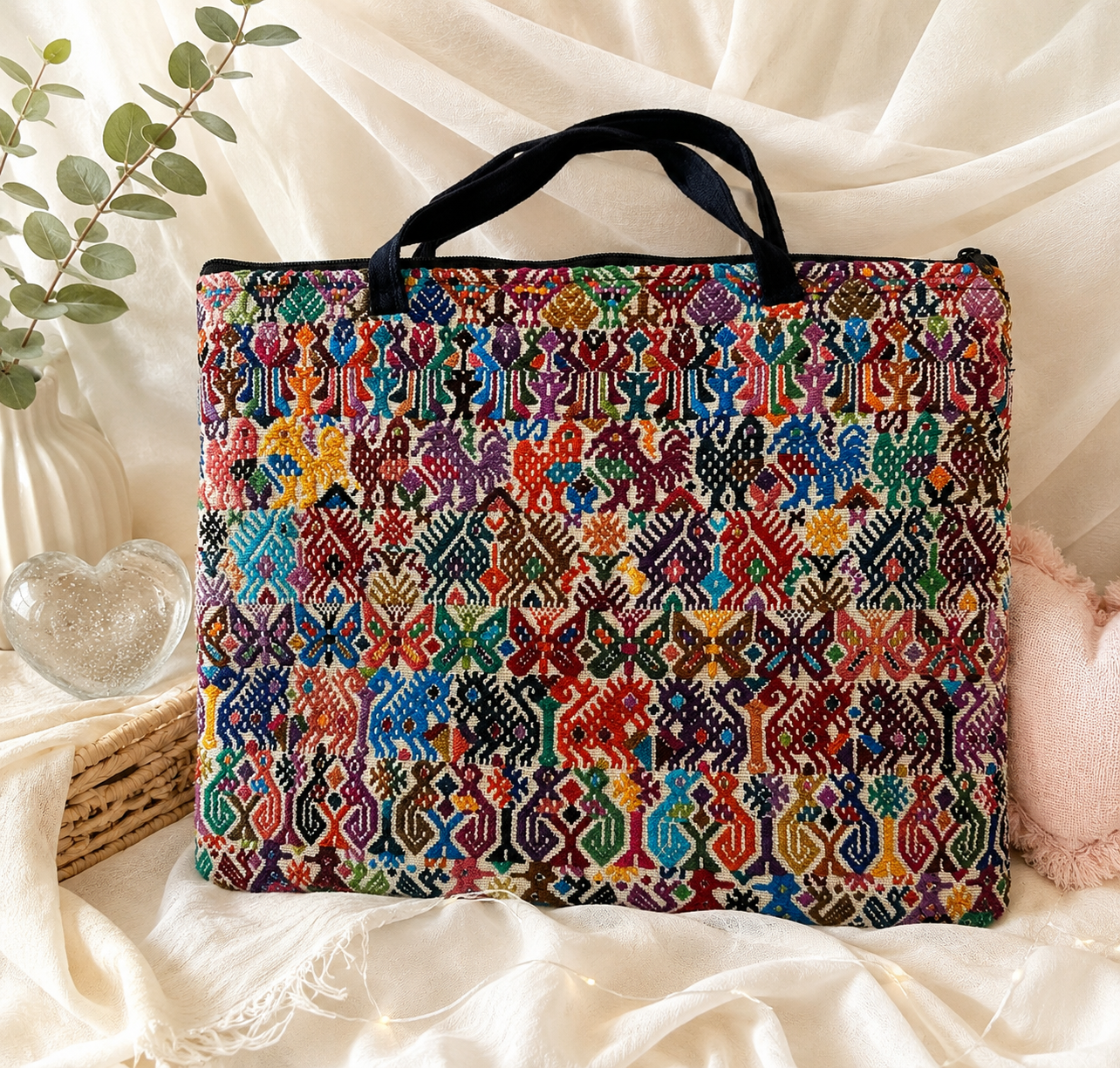 Handcrafted Padded Laptop Bag | Guatemalan Textile