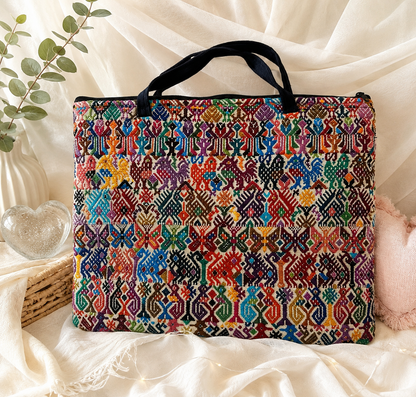 Handcrafted Padded Laptop Bag | Guatemalan Textile