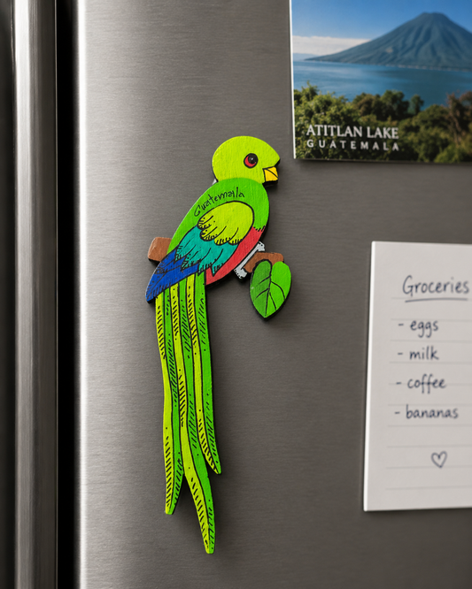 Handcrafted Guatemalan Quetzal Bird Magnet